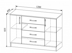 Комод Софи СКМ 1200.1 в Болотное - bolotnoe.mebelnovo.ru | фото