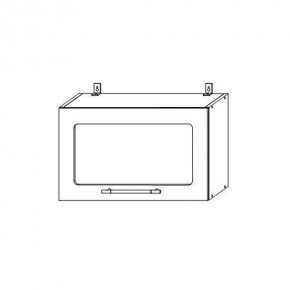 Опера ВПГС 600 шкаф верхний горизонтальный со стеклом в Болотное - bolotnoe.mebelnovo.ru | фото