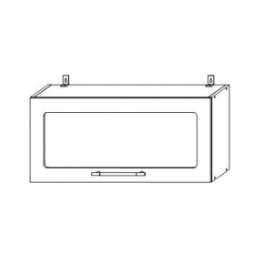 Опера ВПГС 800 шкаф верхний горизонтальный со стеклом в Болотное - bolotnoe.mebelnovo.ru | фото