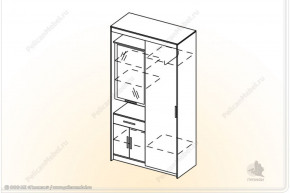 Шкаф Мелисса К-2 (пеликан) в Болотное - bolotnoe.mebelnovo.ru | фото