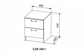 Тумба прикроватная Diamante ТДИ 400-1 в Болотное - bolotnoe.mebelnovo.ru | фото