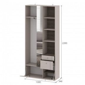 Вешалка с зеркалом Одетта (ВШ1) в Болотное - bolotnoe.mebelnovo.ru | фото